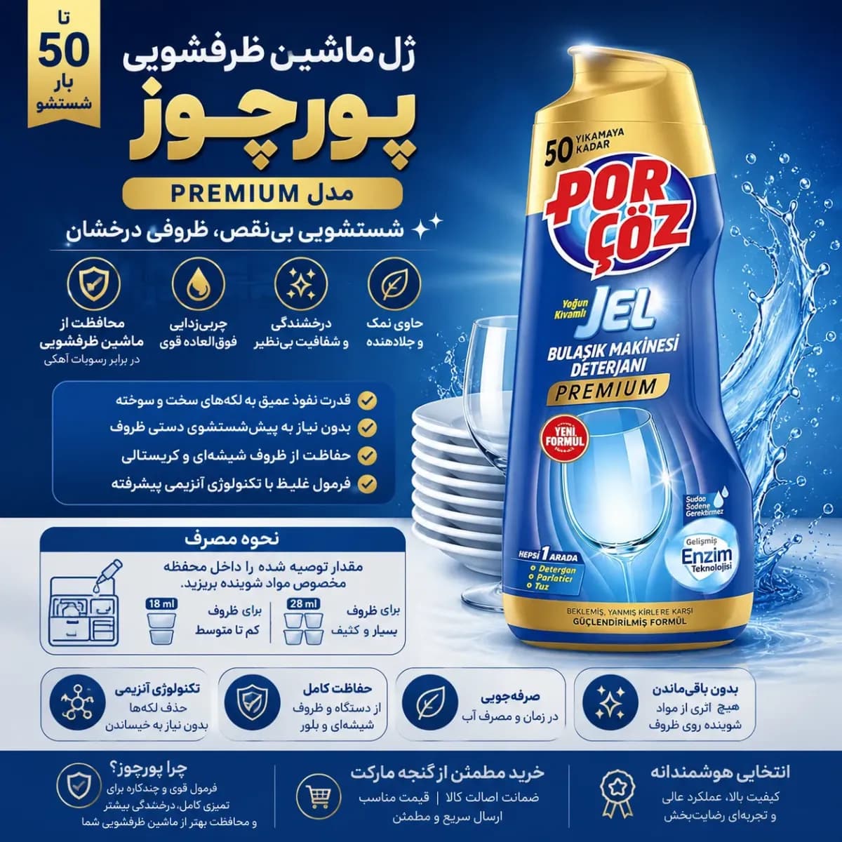 ژل ماشین ظرفشویی پورچوز