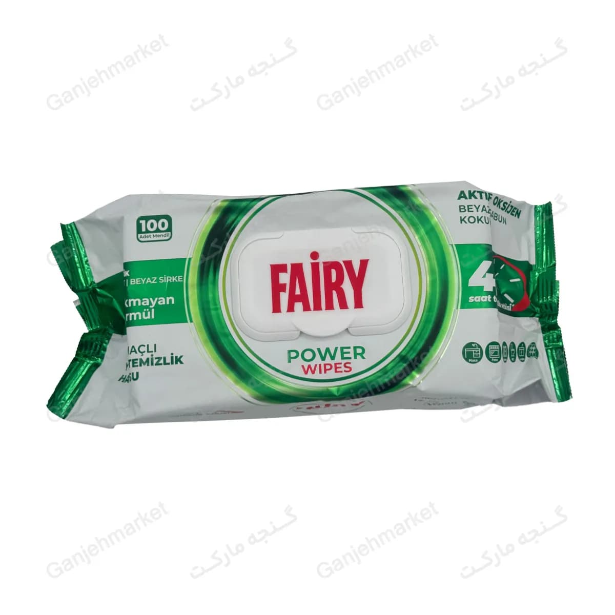 دستمال مرطوب چندمنظوره تمیزکننده فِیری (Fairy Power Wipes) بسته ۱۰۰ عددی