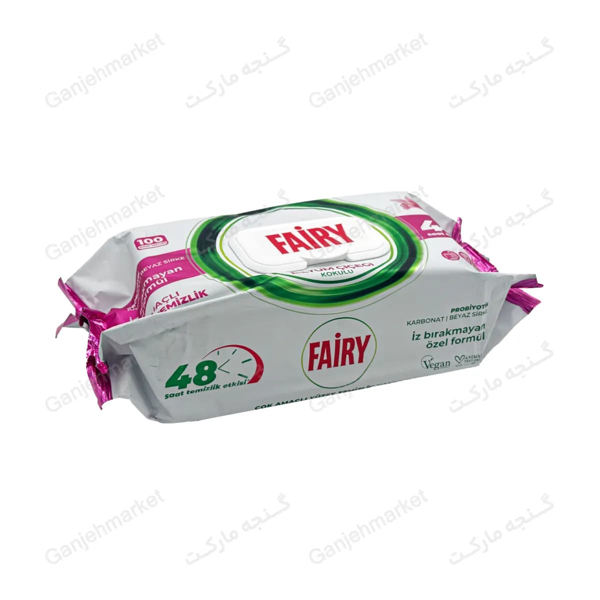 دستمال مرطوب چندمنظوره تمیزکننده فیری (بسته ۱۰۰ عددی)