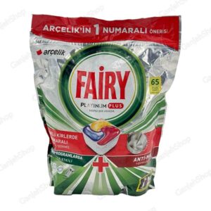 قرص ماشین ظرفشویی فیری پلاتینیوم پلاس 65 عددی