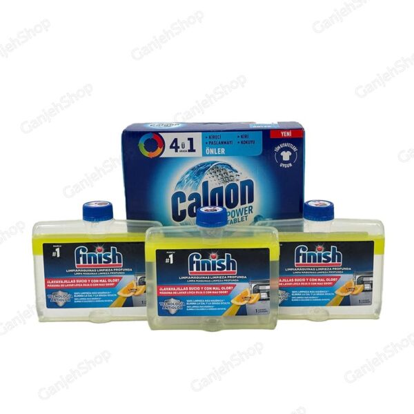پک سونامی 1 عدد جرمگیر لباسشویی کالگون + 3 عدد جرمگیر ظرفشویی فینیش