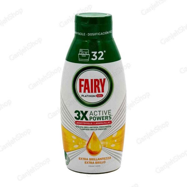 ژل ظرفشویی فیری پلاتینیوم 3X ACTIVE POWERS حجم 600 میل