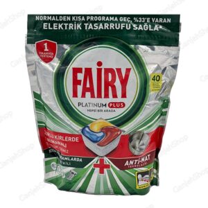 قرص ماشین ظرفشویی فیری پلاتینیوم پلاس 40 عددی