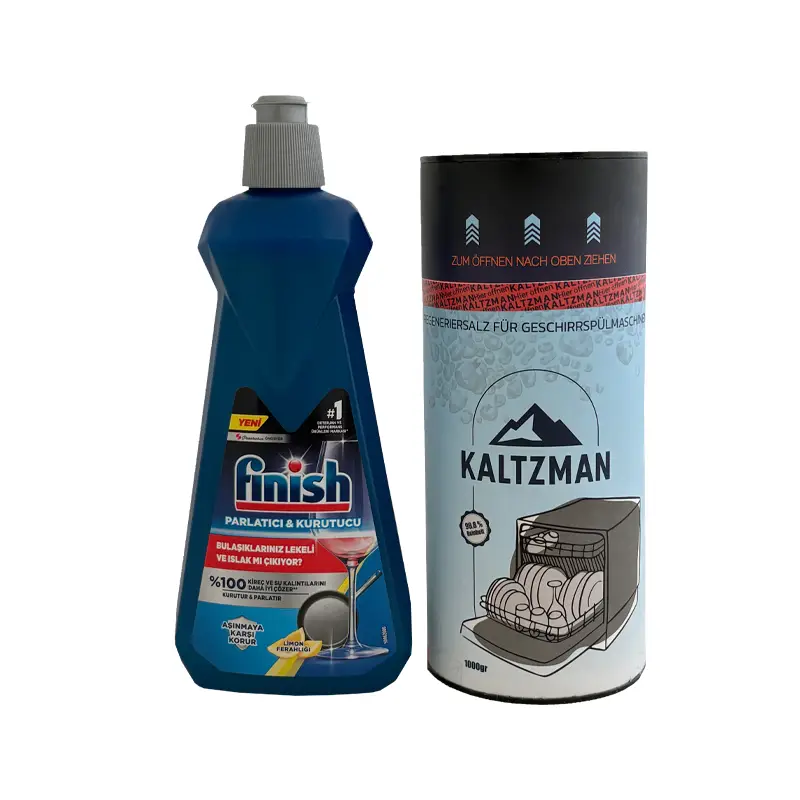 پک نمک ماشین ظرفشویی کالتزمن و مایع جلادهنده فینیش ۴۰۰ میلی‌لیتری | گنجه مارکت