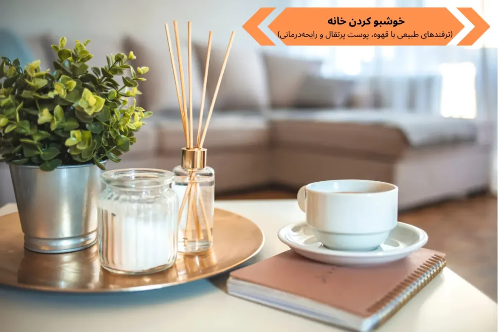 خوشبو کردن خانه (ترفندهای طبیعی با قهوه، پوست پرتقال و رایحه‌درمانی) | گنجه مارکت