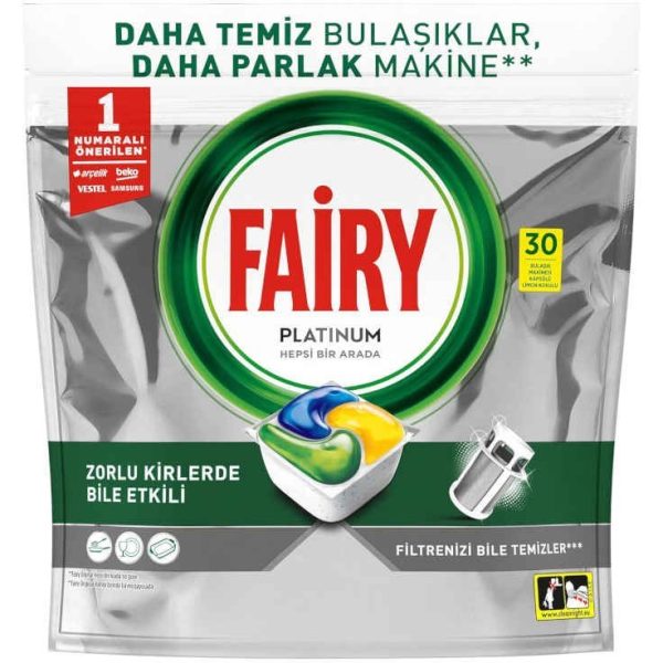 قرص ماشین ظرفشویی فیری پلاتینیوم بسته ۳۰ عددی